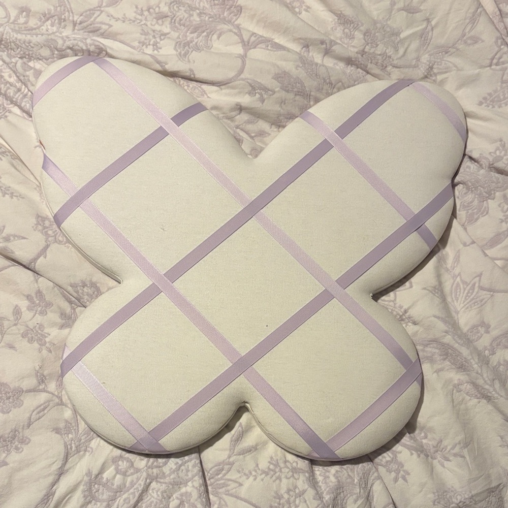 Pottery Barn Kids Butterfly Wall Art in Cream and Lavender